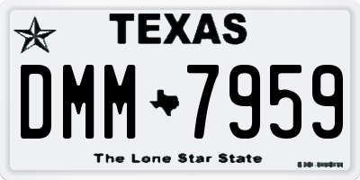 TX license plate DMM7959