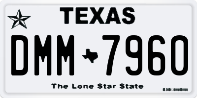 TX license plate DMM7960