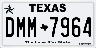 TX license plate DMM7964