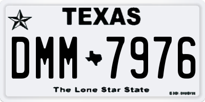 TX license plate DMM7976