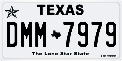 TX license plate DMM7979