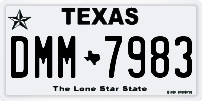 TX license plate DMM7983