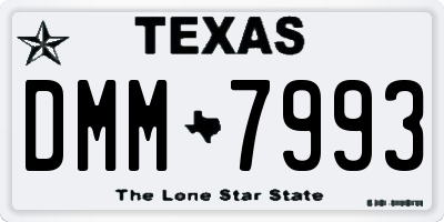 TX license plate DMM7993