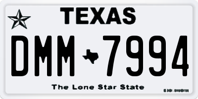 TX license plate DMM7994