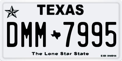 TX license plate DMM7995
