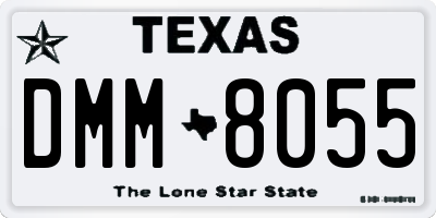 TX license plate DMM8055