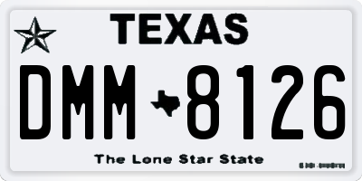TX license plate DMM8126