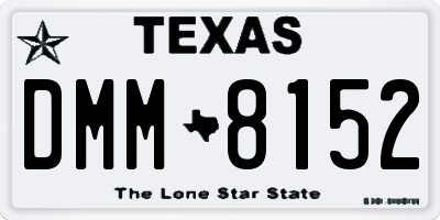 TX license plate DMM8152