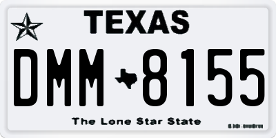 TX license plate DMM8155