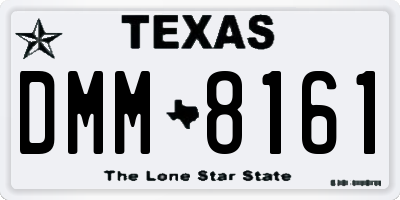 TX license plate DMM8161