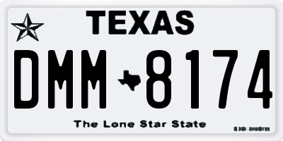 TX license plate DMM8174
