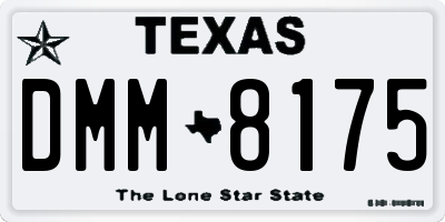 TX license plate DMM8175