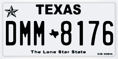 TX license plate DMM8176