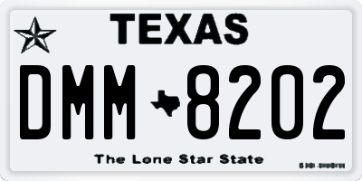 TX license plate DMM8202