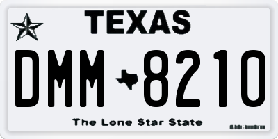 TX license plate DMM8210