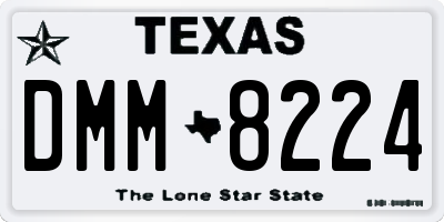 TX license plate DMM8224