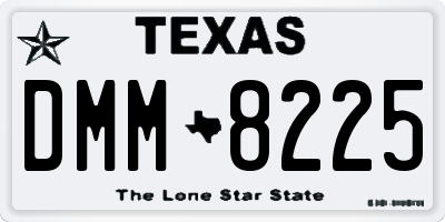 TX license plate DMM8225