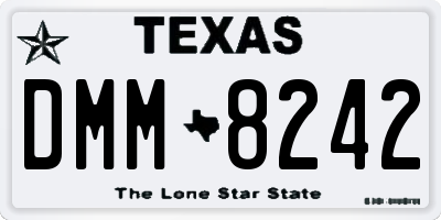 TX license plate DMM8242