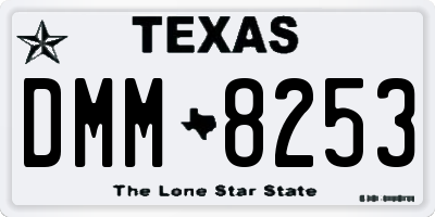 TX license plate DMM8253