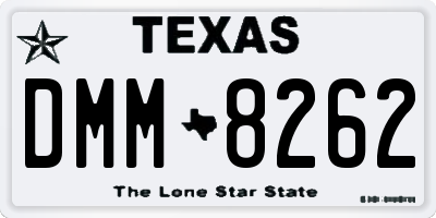TX license plate DMM8262