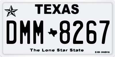TX license plate DMM8267