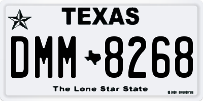 TX license plate DMM8268