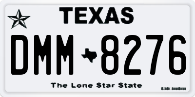 TX license plate DMM8276