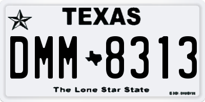 TX license plate DMM8313