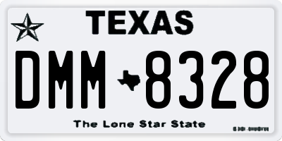 TX license plate DMM8328