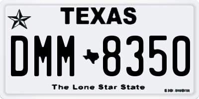 TX license plate DMM8350