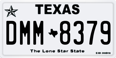 TX license plate DMM8379