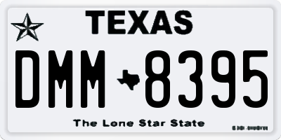 TX license plate DMM8395