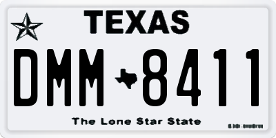TX license plate DMM8411