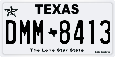 TX license plate DMM8413