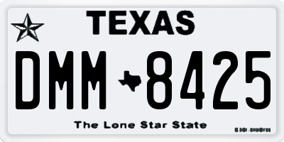 TX license plate DMM8425