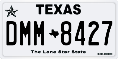 TX license plate DMM8427