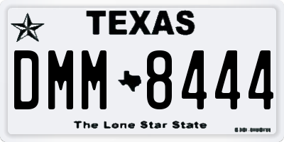 TX license plate DMM8444