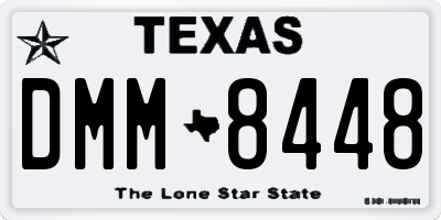 TX license plate DMM8448