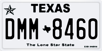 TX license plate DMM8460