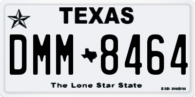 TX license plate DMM8464