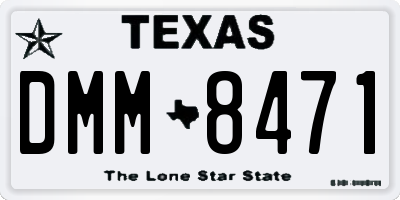 TX license plate DMM8471