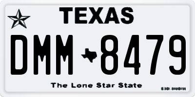TX license plate DMM8479