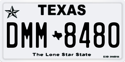 TX license plate DMM8480