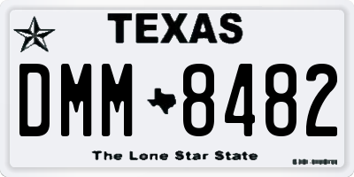 TX license plate DMM8482