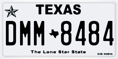 TX license plate DMM8484