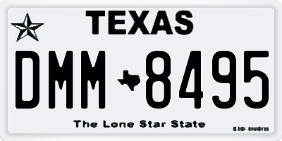TX license plate DMM8495