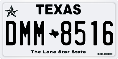 TX license plate DMM8516