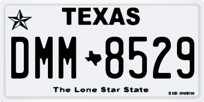 TX license plate DMM8529