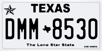 TX license plate DMM8530