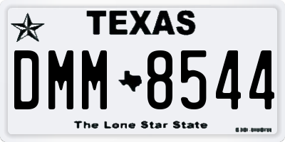 TX license plate DMM8544